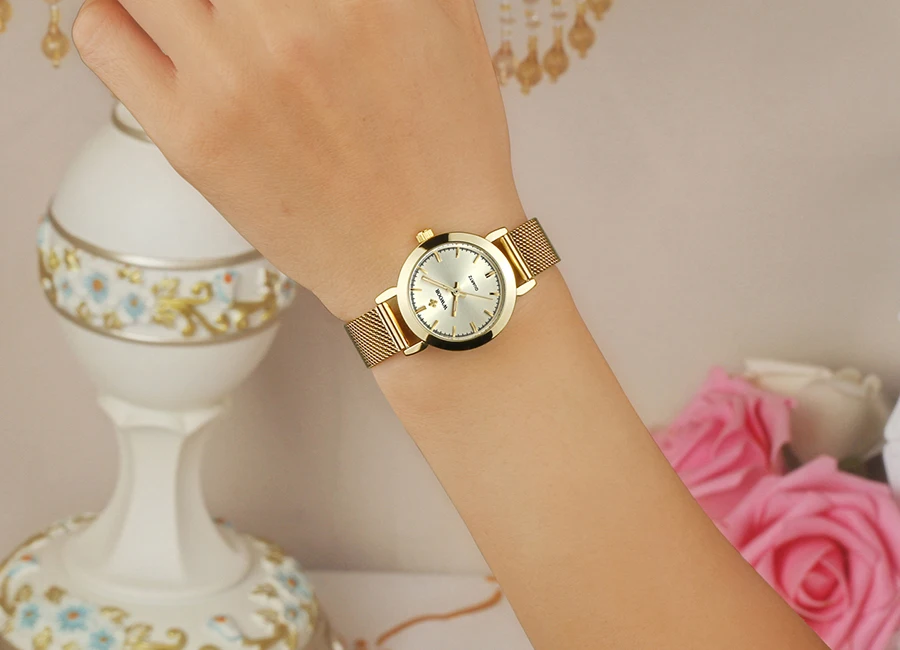 Mode décontracté femme montre résistant à l'eau femme montre-Bracelet en acier inoxydable dames Quartz Bracelet montre fille cadeau_voghion.com