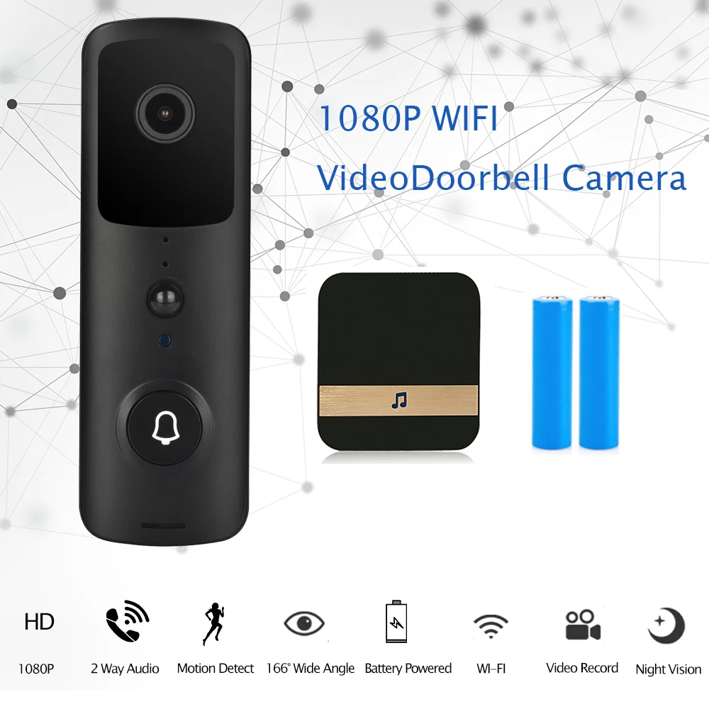 HISMAHO видео дверной звонок камера 1080P HD IP wifi дверной звонок Домофон открытый беспроводной умный дом Камера Безопасности ИК ночного видения
