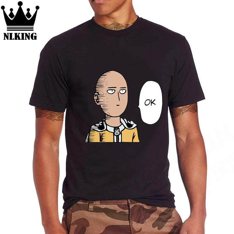 Infighter Футболка One punch man saitama ok короткая Sensei Япония Аниме евро размер 100% хлопок