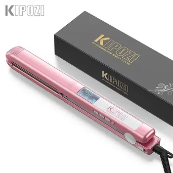 

KIPOZI Professional Steam Flat Iron Ceramic Vapor Steam Curler Hair Straightener Fast Heating Iron with LCD display Easy to Use