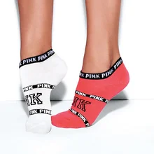 Розовые носки для движения, цветные забавные носки, розовые футбольные креативные носки-башмачки с буквами, Харадзюку, уличная одежда, короткие носки для бега