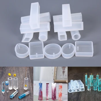 

Jewelry Making Silicone Mold Resin Mould Epoxy Circular Column Craft DIY Pendant Jewelry Beads Craft Making Mold Tool