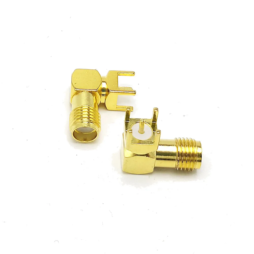 Connettore SMA Femmina Per PCB - 10 Pezzi In Ottone Per Radiofrequenza E Circuiti Elettronici - Foto 2