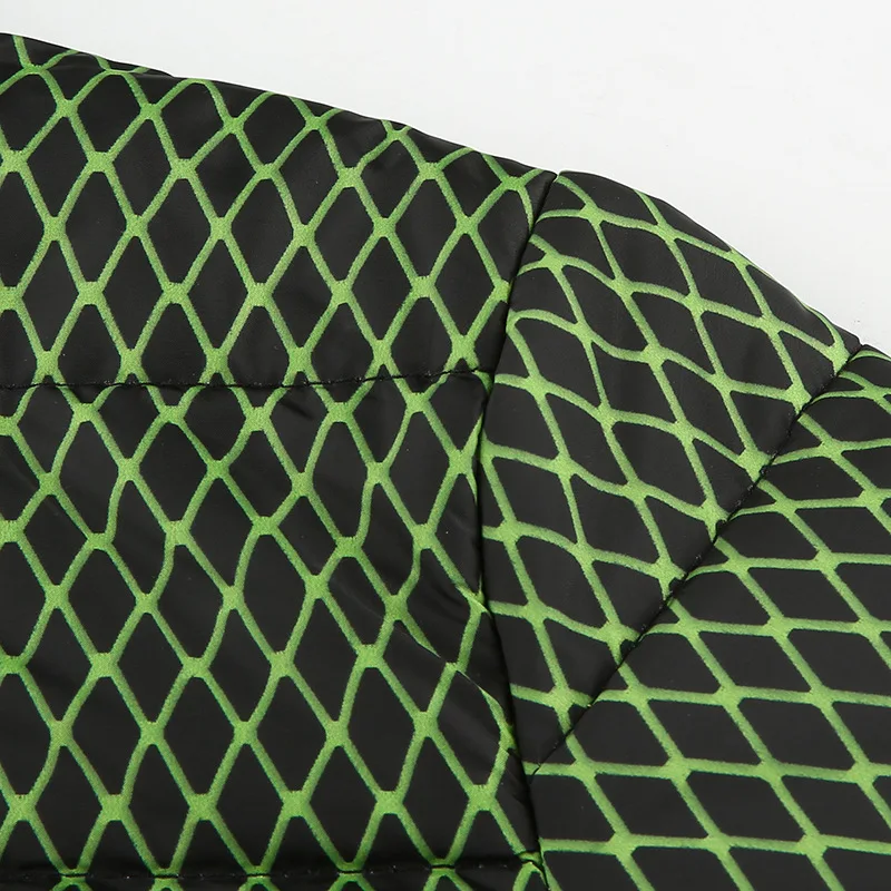 Светоотражающая флуоресцентная Женская парка укороченная куртка неоновый зеленый короткое теплое пальто куртки укороченный топ блестящее пальто Одежда для активного отдыха
