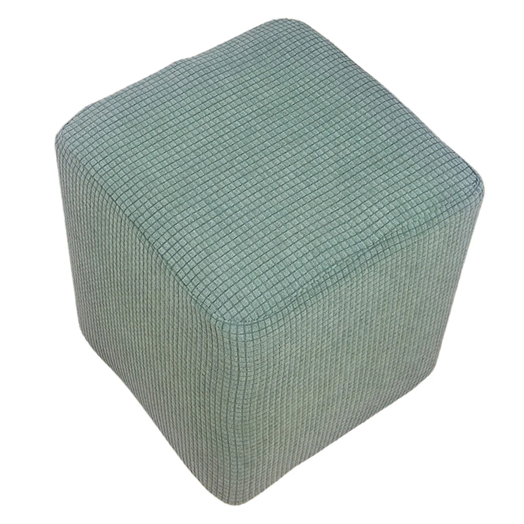 New Solid Stretch Ottoman Slipcover Sofa Footstool Cover Storage Protector 2