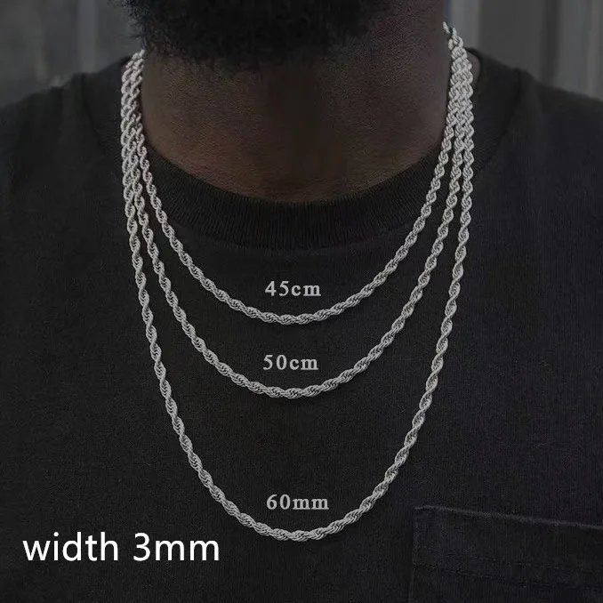 2021 Fashion Hot Cuban Chain Necklace Men Handmade Simple Stainless Steel Link Chain Necklace For Men Jewelry Gift 