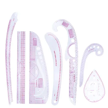 

MIUSIE 7Pcs Sew French Curve Metric Shaped Ruler Measure for Sewing Dressmaking Pattern Design Bendable Drawing Template Ruler