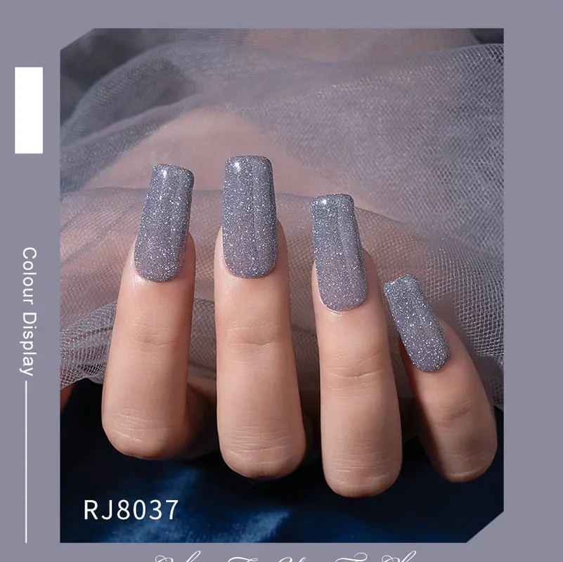 RS NAIL10ml Sparkling Gel Nail Polish Reflective Glitter Gel Semi Permanent Nail Art Varnish For Manicures Need Base Top Coat 5