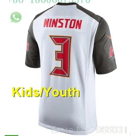 А+++ качественные детские Молодежные Jameis Winston 3 Kwon Александер 58 Vita Vea 50 майка Эванс 13 Джерси Тампа Бэй - Цвет: for kids youth