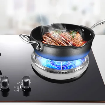 

Kitchen Pot Holder Gather Fire Cooking Accessories Heat Insulation Double Layer Outdoor Camping Stainless Steel Gas Stove Cover