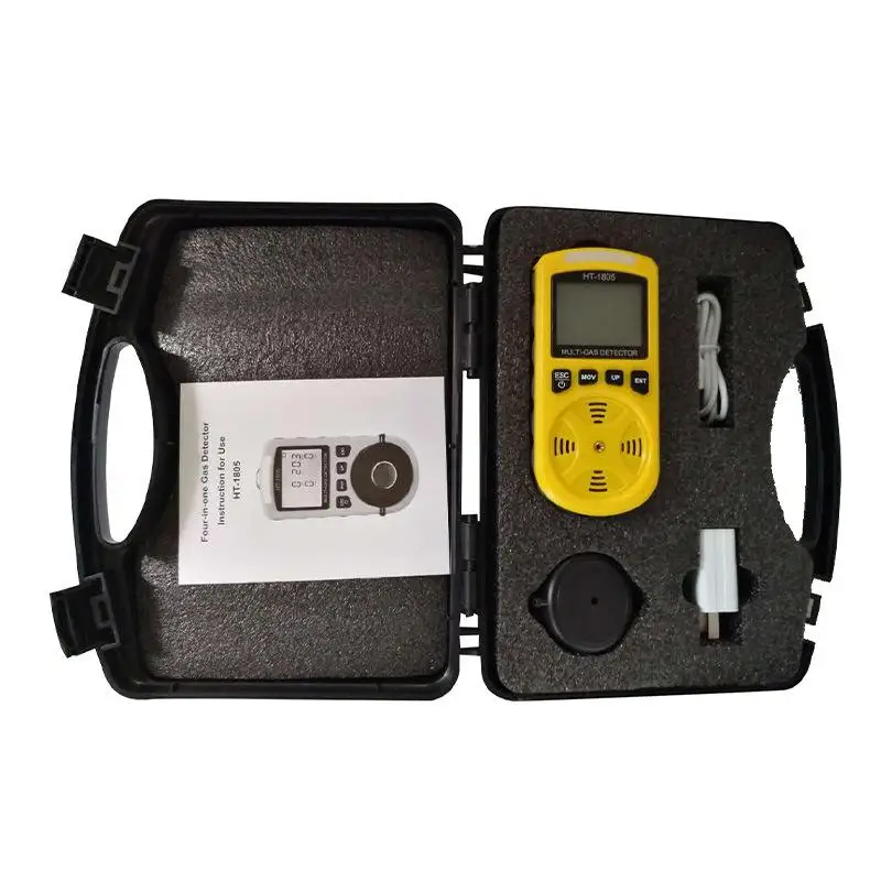 Новый HT 1805 детектор газа 4 в 1 светильник H2s/CO/O2/LEL утечки токсичного и вредных газов