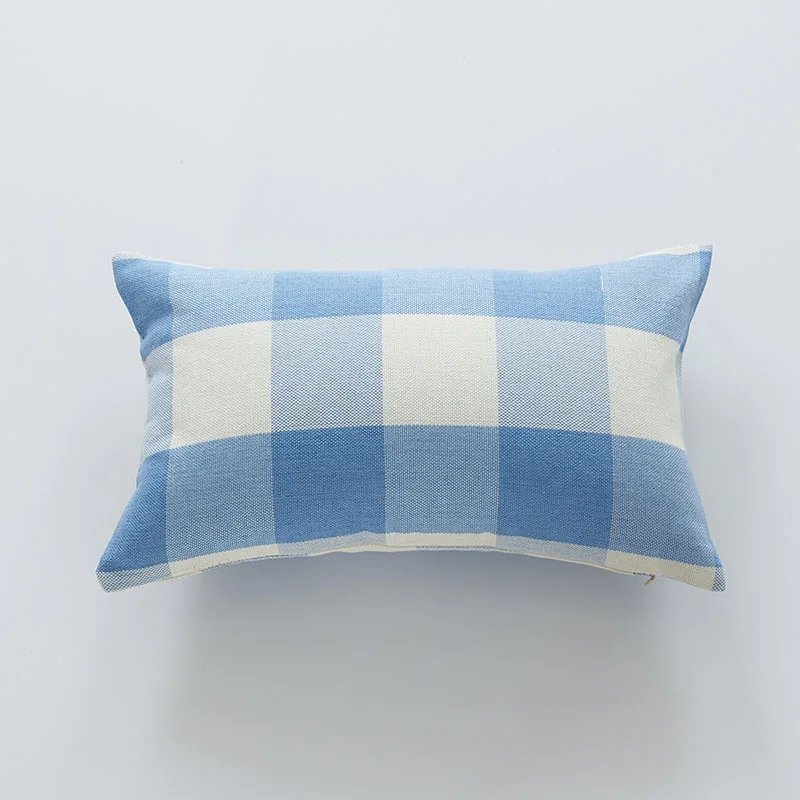 cushion cover7 30*50 см подушка в клетку для стула Чехлы без внутренней хлопковой льняной подушки kussens woondecoratie Прямоугольная подушка наволочки X48 - Цвет: cushion cover7