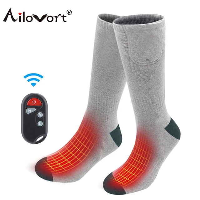 Chaussettes chauffantes électriques Batterie rechargeable  Chaussettes  chauffantes Hommes Femmes Batterie-Hiver-Aliexpress