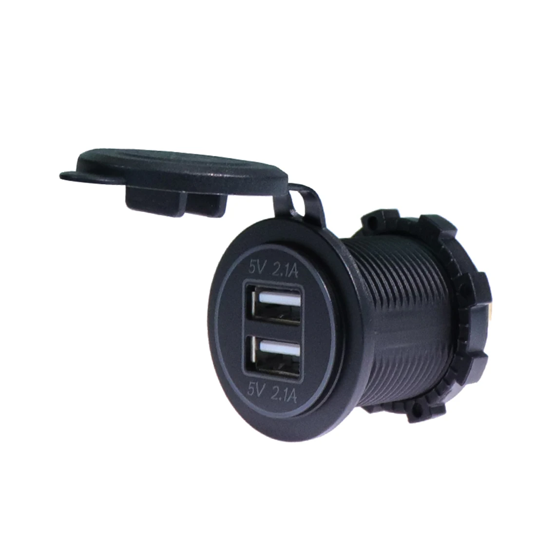 Автомобиля с двумя портами USB Зарядное устройство Крышка для мото Авто Грузовик ATV Лодка 12 V-24 V светодиодный двойной USB гнездо Зарядное устройство Мощность адаптер