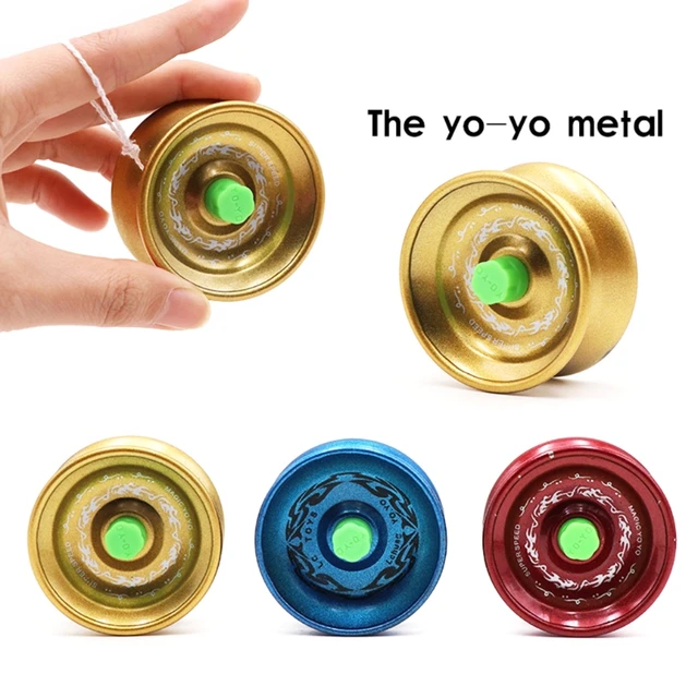 1Set Alloy Yo Yo Ball Toy with String Metal Responsive Yo-yos Toy for Toddler Throw and Return Game Ball Coordination To 1