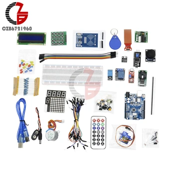 

RFID Starter Kit Learning Suite SG90 Servo DC Motor Beadboard 1602 I2C LCD Sound Relay Clock Dot Matrix Board for Arduino UNO R3