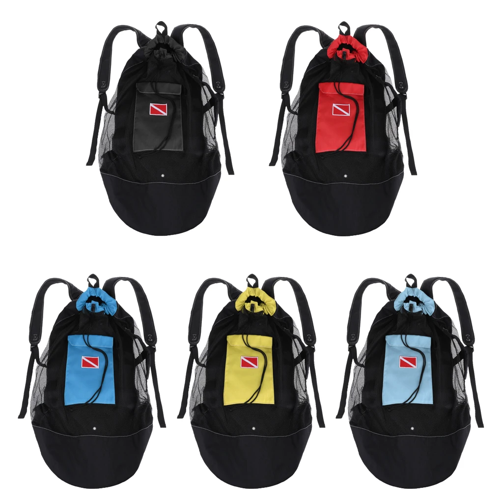 Scuba Diving Snorkeling Mesh Backpack Dive Gear Dry Bag Sack Pack Scuba Diving Mesh Backpack for Water Sports