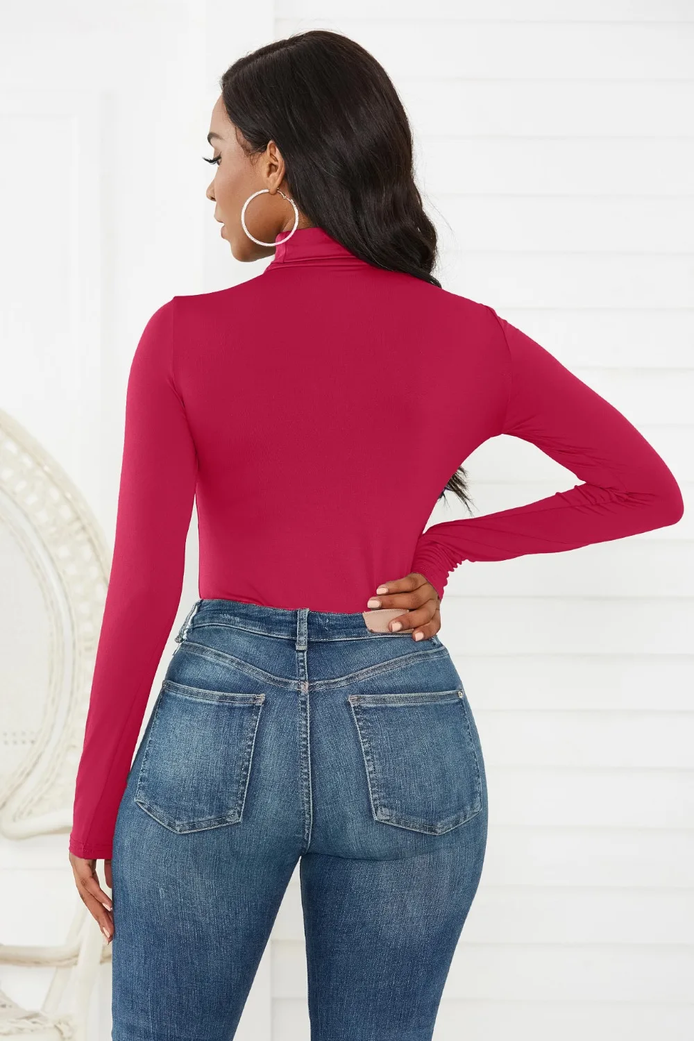 Sexy turtleneck jumpsuit women bodysuit party club high street pants ladies jumpsuit solid long sleeve bodycon female tops bodys