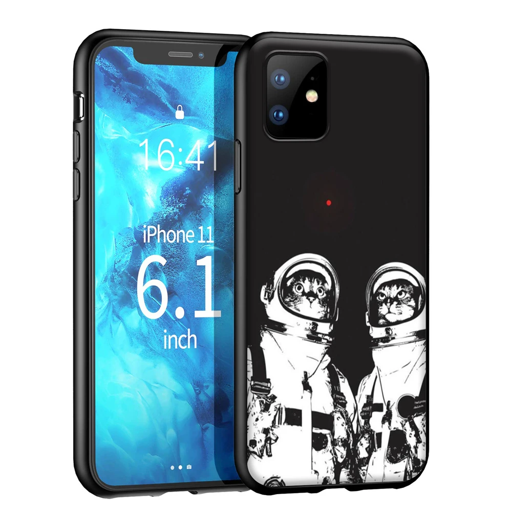 YIMAOC Космос Луна астронавт силиконовый мягкий чехол для iPhone 12 Mini 11 Pro XS Max XR X 8 7 6 6S Plus