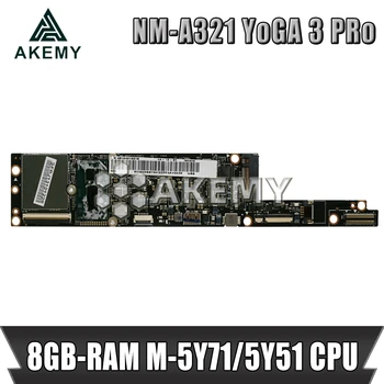 

NM-A321 Laptop motherboard for Lenovo YOGA 3-Pro 1370 original mainboard 8GB-RAM M-5Y71/5Y51 CPU