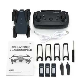 

For DJ-1 Foldable RC Drone 2.0MP Wide Angle Camera Altitude Hold Headless Mode RC Quadcopter Aircraft Camera With 3 Battery