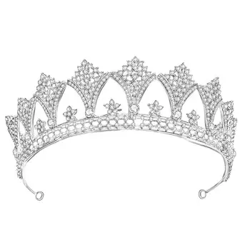 

1pc Exquisite Delicate Eye-catching Wedding Crown Tiara Crown Silver Crown for Wedding