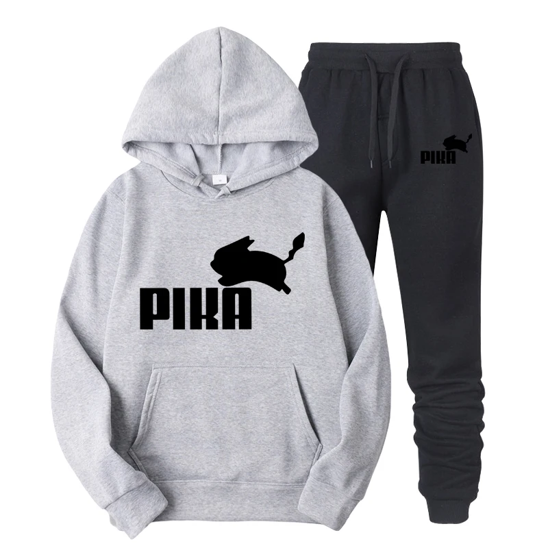 

2019 Nova Marca de Moda Adorбvel Pokemon Moletons Homens do hoodie Anime Pikachu Pika Hoodies Dos Homens/Mulheres Hoodies Camiso