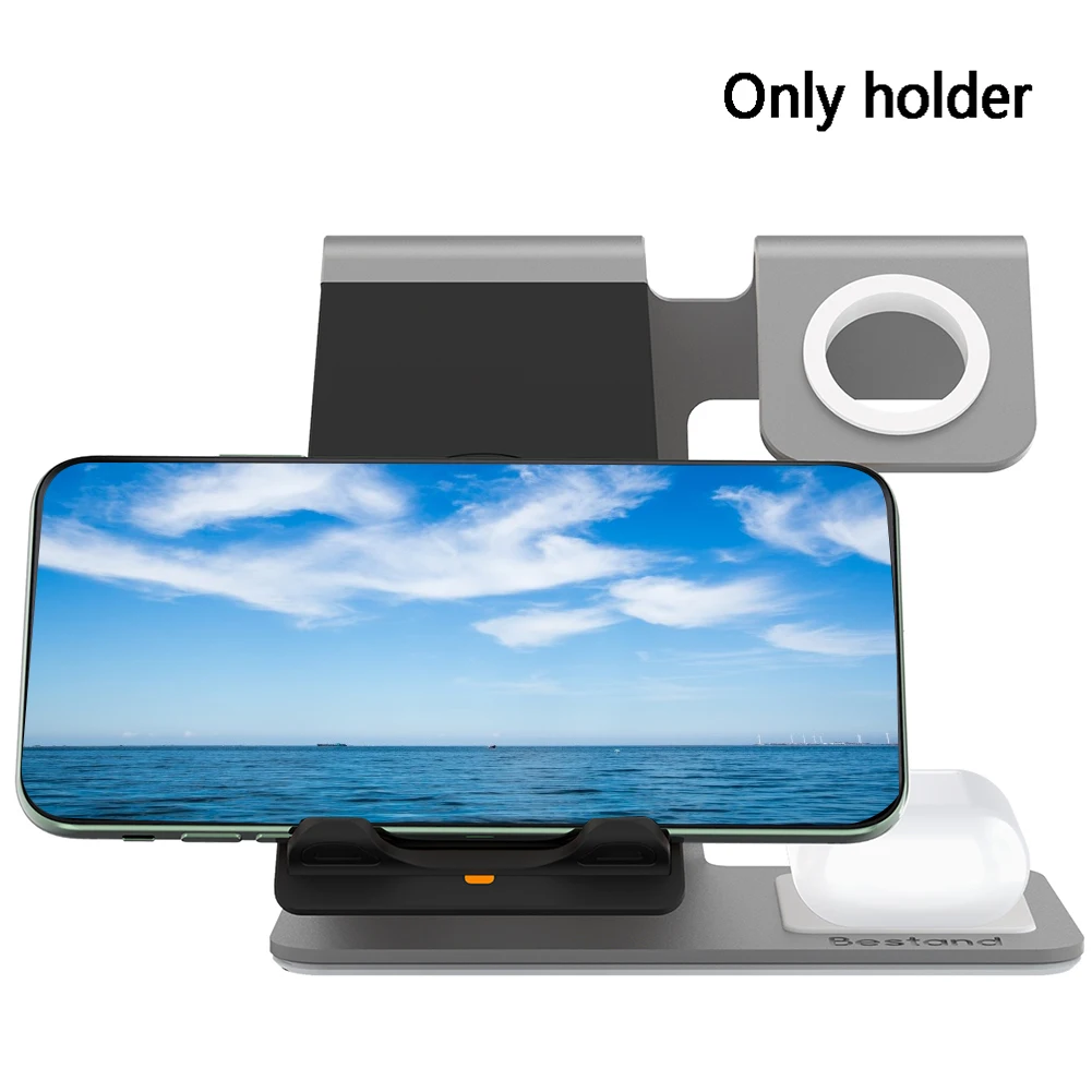 

3 In 1 QI Fast Desktop Multifunctional Accessories Ultra-thin Wireless Charger High Power Dock Station 7.5W 10W For IPhone