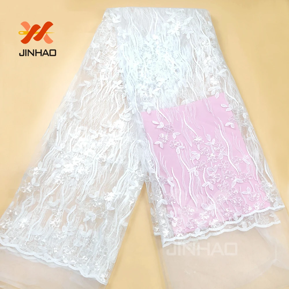 Высокое качество кружева белый молочный шелк блесток свадебное кружево ткань для свадебного платья французская кружевная ткань для свадьбы