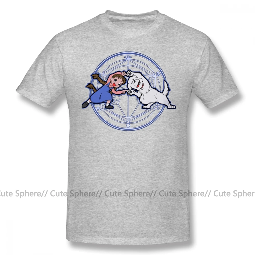 Футболка с металлическим алхимиком, футболка с коротким рукавом, большие размеры, Мужская футболка из 100 хлопка с принтом, уличная одежда, отличная футболка - Цвет: Gray