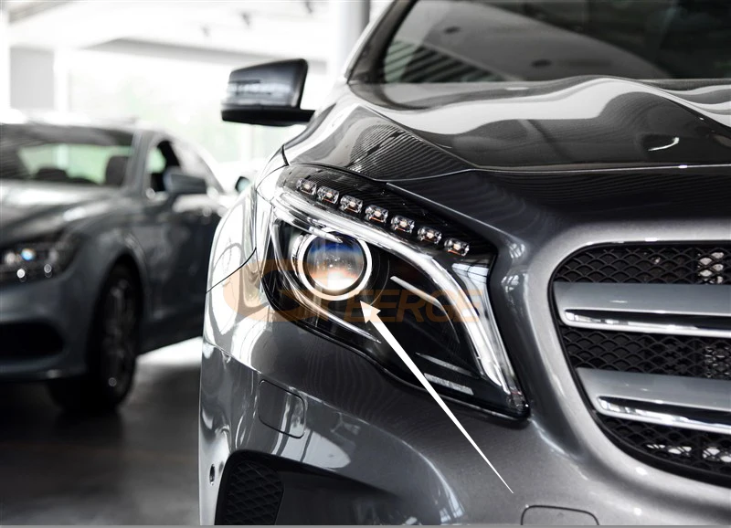 Отличные ультра яркие COB комплект светодиодов глаза ангела halo Кольца для Mercedes Benz