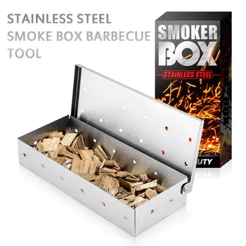 

Outdoor BBQtool Stainless Steel Smoker Cold Smoke BOX Barbecue Stainless Steel Smoke Box Barbecue Grill Smoking BBQ Accessories