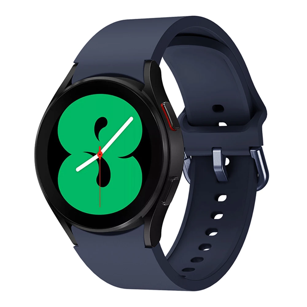 Versatile 20mm Silicone Smart Watch Strap in Black