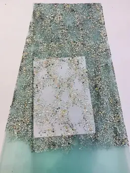 

Tulle Lace High Quality African Lace Fabric With Sequins African French Wedding Lace Fabric