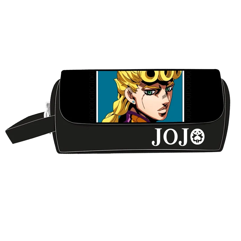 JoJo невероятное приключение GIOGIO большой размер, для карандашей сумка для хранения школьных канцелярских аниме органайзер для косметики нейлон макияж мешок монетки - Цвет: 4