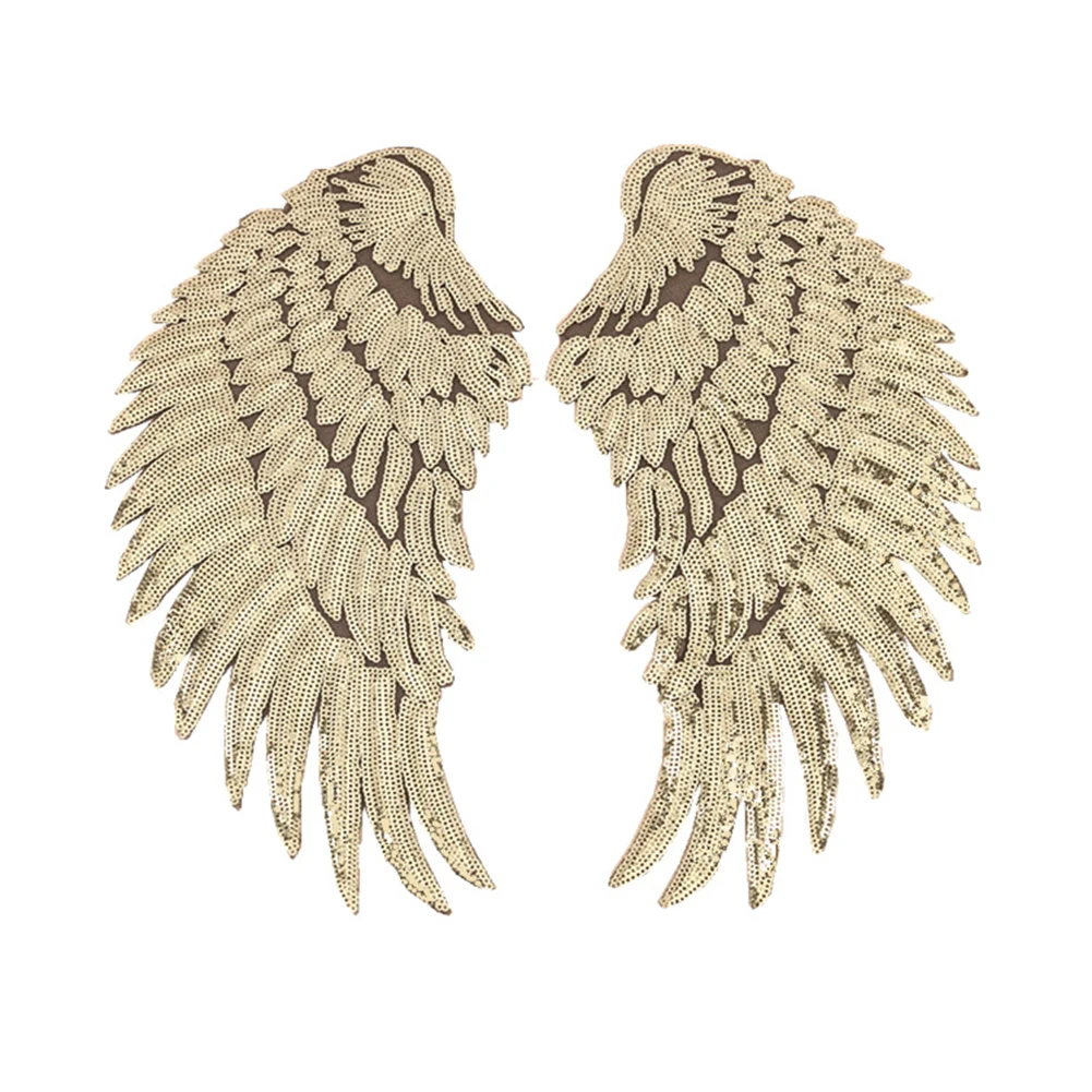 

1 Pair Jeans Dress Cloth Patched Accessories Hat Glitter Sewing Applique Jackets Sequin Wings Washable Craft DIY Fashionable