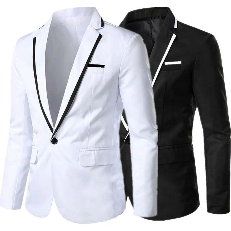 Новый осенний повседневный мужской пиджак 2021 модный блейзер Slim Fit пальто больших