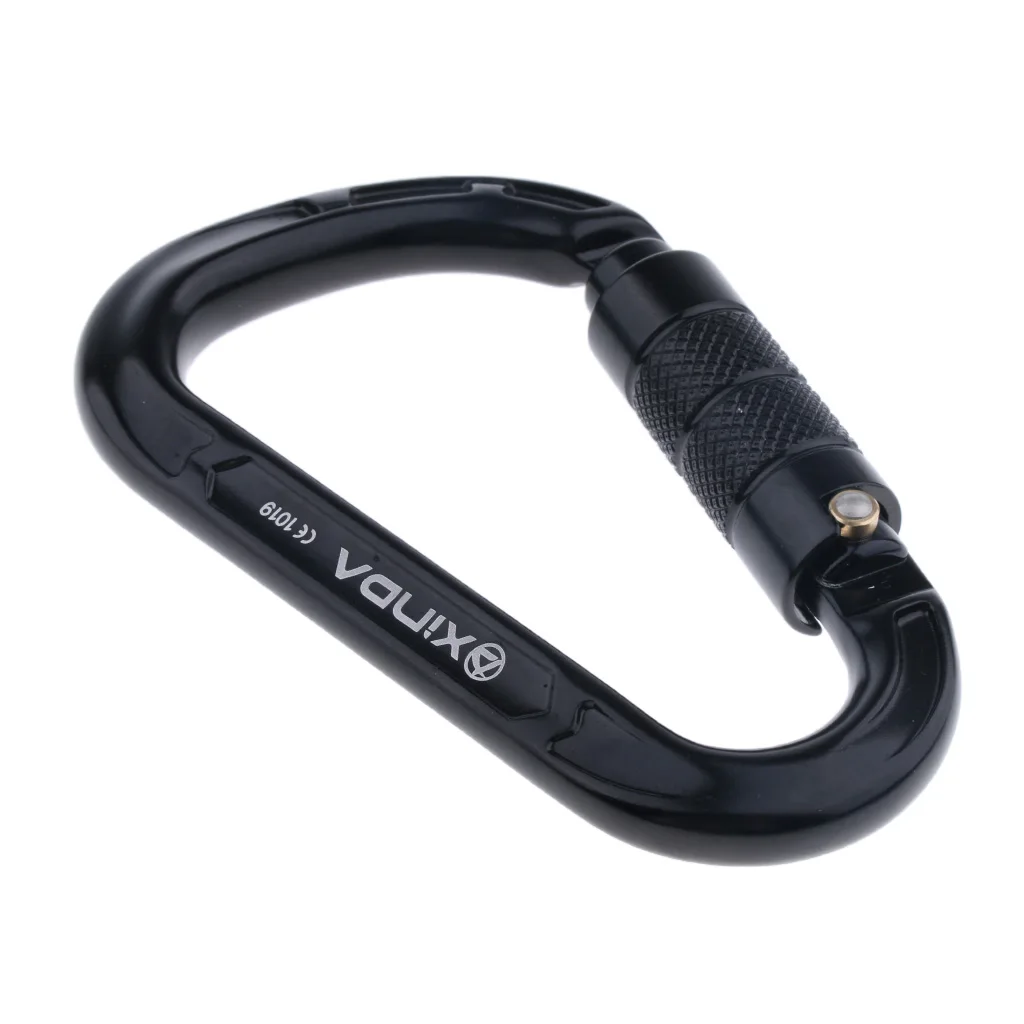 Climbing 22KN Screw Gate Auto Locking Carabiner Buckle Hook Clip Hardware Equipment