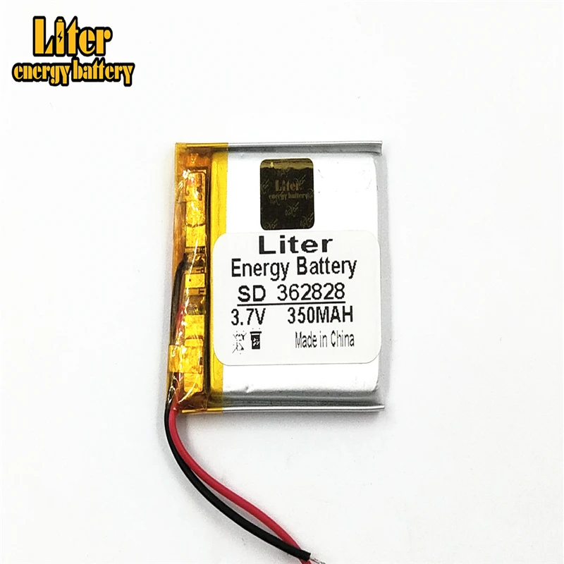 362828 3 7 v 350mAh литий ионный перезаряжаемый полимерный аккумулятор разъем
