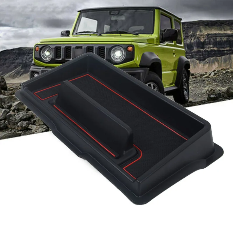

Car Inner Dashboard Storage Box Black & Red For Suzuki Jimny 2019 Dashboard Storage Box Container Organizer Car Accessories