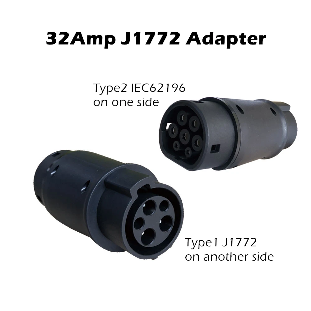 SAE J1772 адаптер EV автомобильное зарядное устройство charing concector тип 1-Тип 2 IEC 62196-2 адаптер электрическая зарядная станция транспортного средства