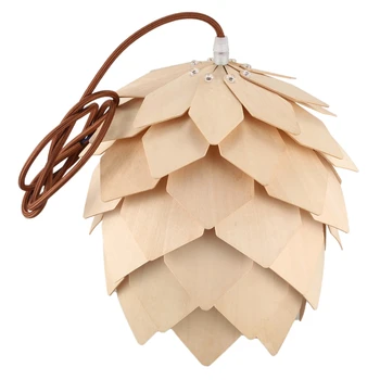 

Pendant Light Wooden Pineapple Single Chandelierbalcony Hotelwooden Chandelier(Does Not Contain Bulbs)