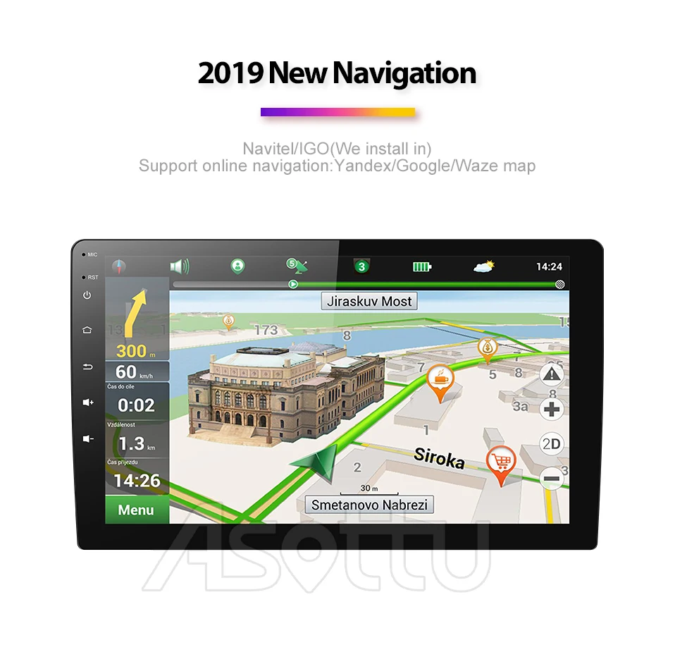Cheap Asottu 10.1 inch  PX30 android 9.0 car dvd gps navigation radio video player universal radio car universal multimedia 1 din 6