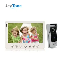 JeaTone 7 ''TFT lcd проводной видео телефон двери визуальный видеодомофон спикерфон домофон система с водонепроницаемой уличная камера с ИК