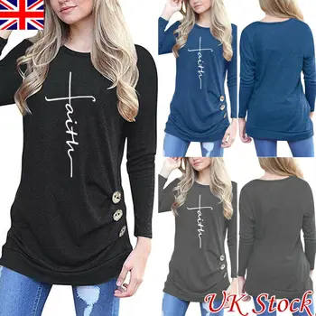 

Womens Autumn Winter Warm Sweater Tops Ladies Print Jumper Pullover Plus Size