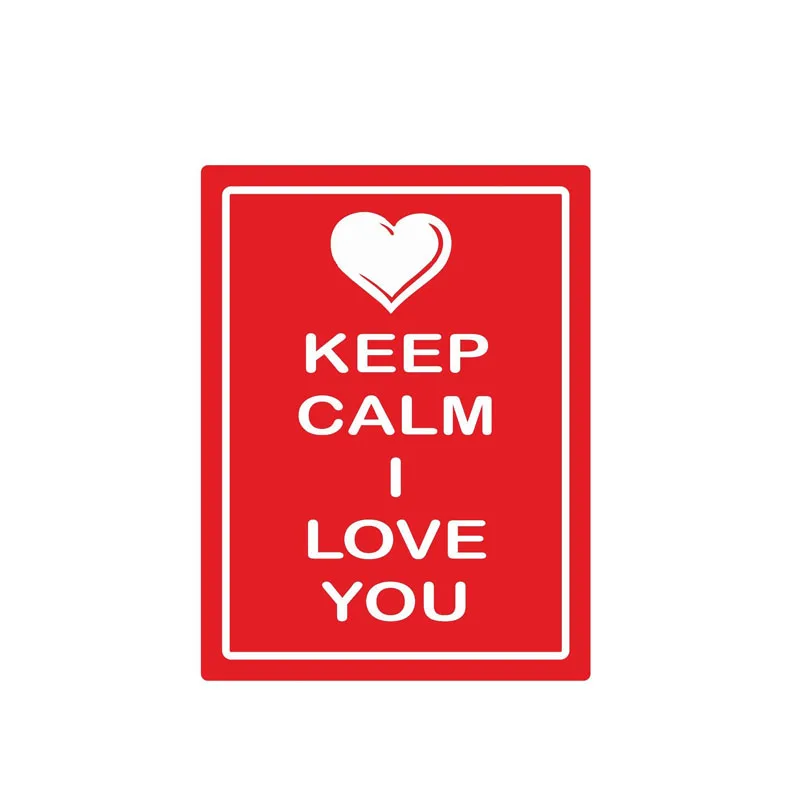 

Personality Warning Car Sticke Decal Keep Calm I Love You Motorcycle Accessories Vinyl PVC 12.8cm X 9.7cm