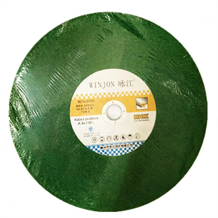 

Winjon Yong Jiang Green Cutting Disc 400X3.2X32 Resin Cutting Disc Metal Stainless Steel Cutting Disc