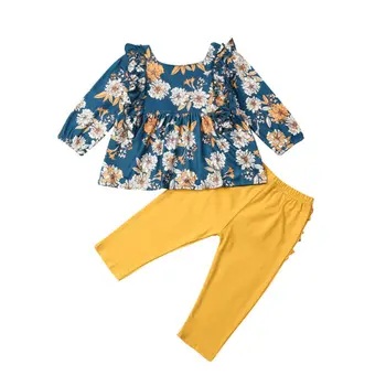 

Baby Girl Clothes 2Pcs Kid Baby Girl Clothes Floral Tops Dress Lace Pants Leggings Autumn Outfit