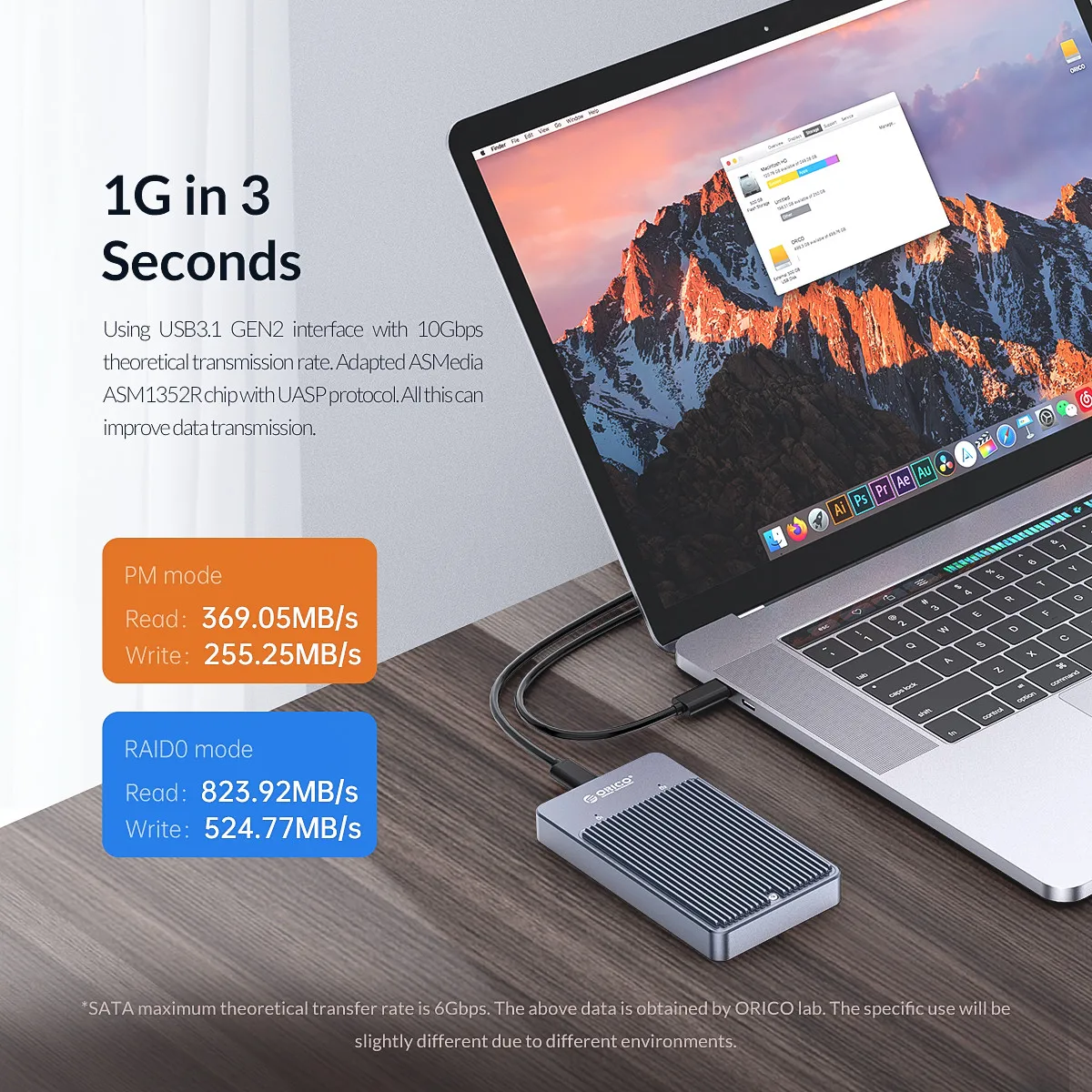 ORICO RAID   M.2 SSD Ŭ ̽,  M2 NGFF SATA SSD  PM, RAID 0, RAID 1, JBOD  ǻ ׼