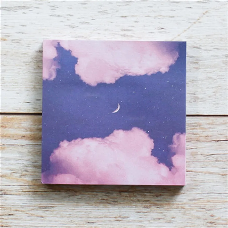 1PC 80 Sheets/pack 8*8CM Stars Moon Forest Theme Cute Memo Pad Stickers Decal Sticky Notes Scrapbooking Diy Kawaii Notepad Diary 5